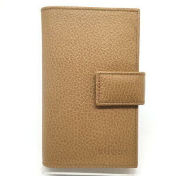 GUCCI Tri Bill Case Passport Leather Beige - Picture 1 of 7